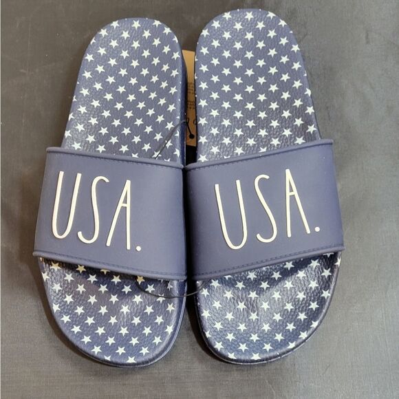 BRAND NEW RAE DUNN U.S.A WOMEN"S SLIDES - Picture 1 of 15
